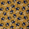 Semi panamá estampado OMBY Ocre / Azul oscuro